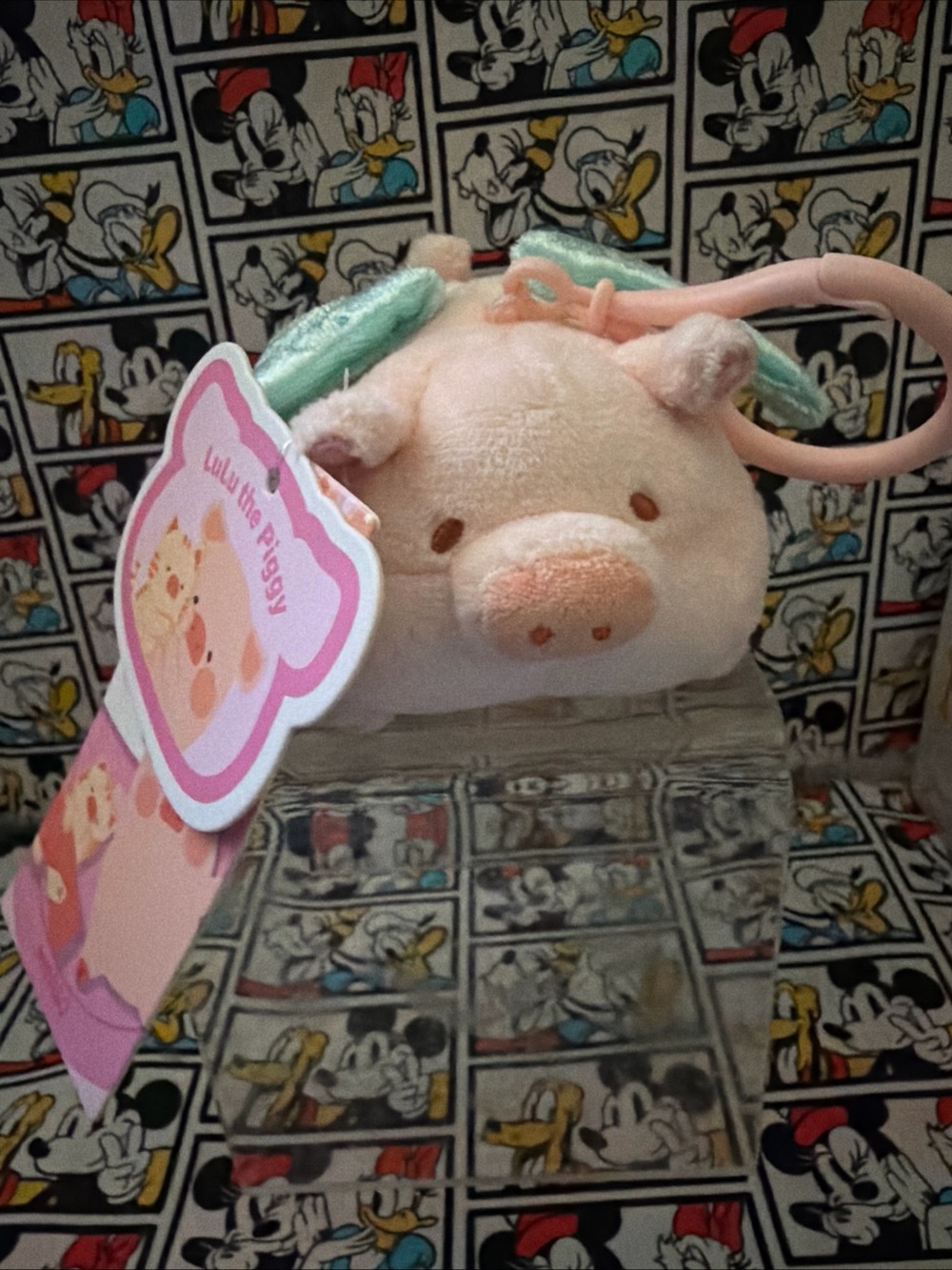 Plush Pig Bag Charm Keyring — Soft Pink Kids Accessory